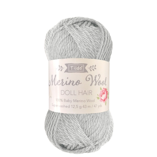 Tilda Puppenhaar Wolle - Doll Hair - Fog